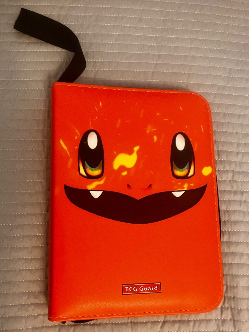 SupAI Charmander Trading Card Binder Zip Closure 440 Card Storage Orange